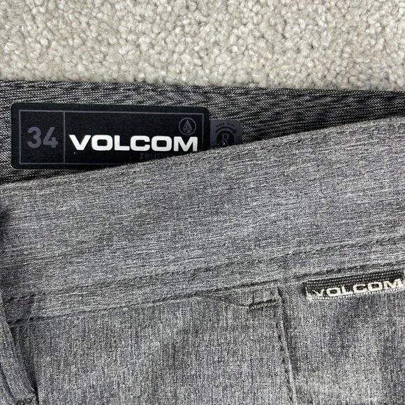 Volcom Modern Stretch Chinos Men’s Size 34 Gray Flat Front Pants True To This - Picture 4 of 15